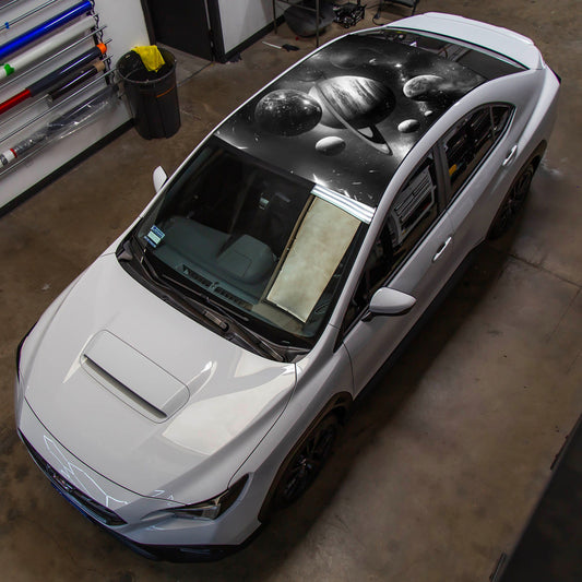 Solar System Grayscale Roof Wrap